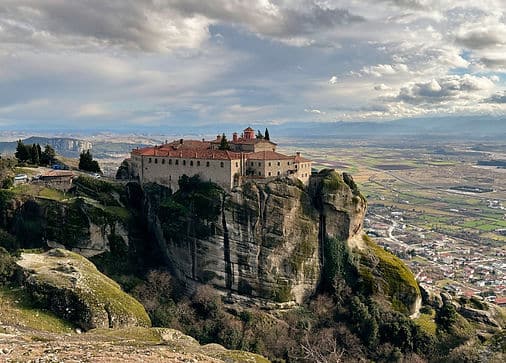 a building on a cliff